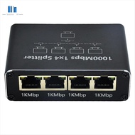Gigabit Network Splitter 1-To-4 Network Cable Splitter RJ45 Network Port Ethernet Splitter Suitable 