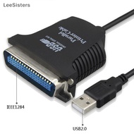LeeSisters USB 2.0 To Parallel 36Pin 36 Pin IEEE 1284 Printer Cable Adapter Converter  MY