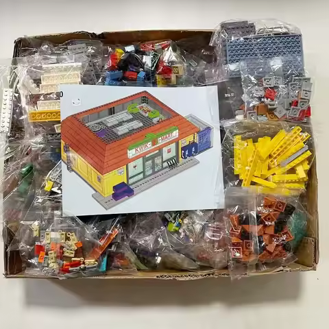2179pcs 71016 Kwik E Mart Store Virginia Convenience Simpsoned Supermarket Building Blocks Model Toy