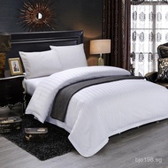 Pillowcase Satin Bedding Hotel Bed Sheet Fabric Bedding Set Duvet Cover Four-Piece Set Hotel Pure Co