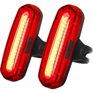 Rear Bike Lights Powerful 100 Lumens, Rechargeable Cycle Lights 6 Modes 2 Pack