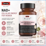 Swisse Plus NAD+ Cellular Energy For Women Supports Healthy Aging & Energy Production 30 Capsules m3
