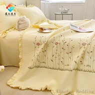 Korean version embroidered summer quilt ice silk quilt air-conditioning quilt nap quilt thin cotton 
