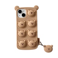 Stress relief Brown Bear Cartoon Phone Case For Iphone 15/14/13/12/11 Pro/pro Max iphone XR XS MAX 6 7 8 Cute phone accessories