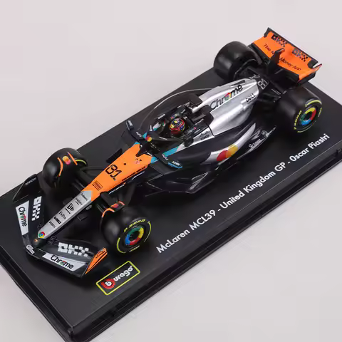 Burago 1:43 McLaren MCL39 Britain GP 2025 F1 Team Hardcover Edition NO.81 Alloy Model Car