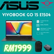 Asus VivoBook Go 15 E1504F-ANJ870WS 15.6'' FHD Laptop Mixed Black ( Ryzen 3 7320U, 8GB, 512GB SSD, A