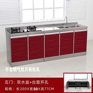 Simple Cabinet 2m Stove Integrated Storage Rental Combination Stainless Steel Cabinet Household Over