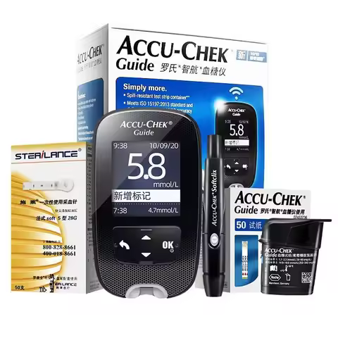 ACCU Chek Guide Blood Glucose Accu Chek Glucose Test Strips & Lancets Sets Blood Glucose meter Test 