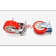 MERAH [4 PC] Trolley Display Case Wheels, Wheels RedNilon 2", 2" Castor Kaster Wheels
