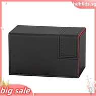 TCG Card Box Deck Case with 100+ Cards,  Card/Dice Trays Top Side-Loading Game Storage Container