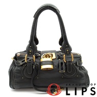 กระเป๋าถือสตรี Chloe Paddington MM 7ESA02 หนังลูกวัว
 สีดำ【สินค้ามือสอง】
