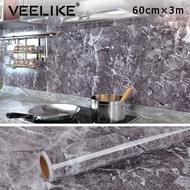 Veelike 60cmX3m Marble Vinyl Film Self Adhesive Waterproof Wallpaper for Kitchen Cupboard Countertops Cabinet Sticker Removable Easy to Clean Wall Sticker Room Décor