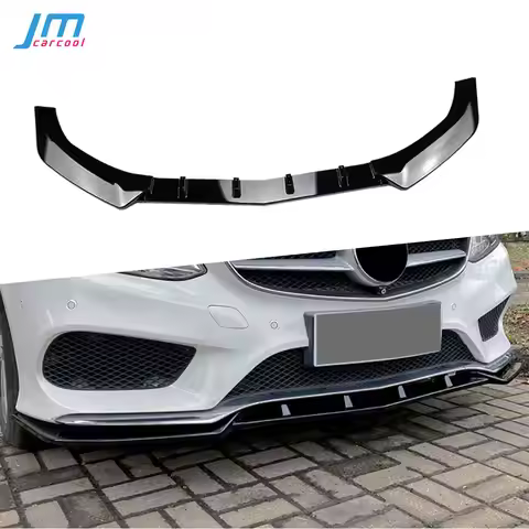 ABS Real Carbon Look Front Lip Spoiler Three-section for Mercedes Benz W212 E250 E350 E400 E550 Spor