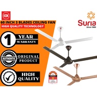 (Free Bubble Wrap)KDK 60'' 3 Blade 5 Speed Regulator Type AC Motor Ceiling Fan Kipas Siling 风扇 K15V0