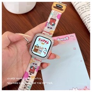 Print Cute Cartoon Cat Watch Strap for Apple Watch Series 11 10 9 8 7 6 5 4 3 2 1, SE, Ultra iWatch 