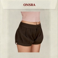 ONSRA - HAZEL V3 puffy shorts, low waist, felt fabric short pants women shorts women short pants