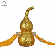 [szgrqkj3] Brass Gourd Statue Golden Hu Lu Sculpture Fine Craftsmanship Golden 8CM