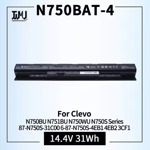 N750BAT-4 Laptop Battery For Clevo N751BU N750WU N750BU N750S Series 87-N750S-31C00 6-87-N750S-4EB1 