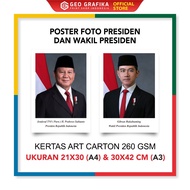President and Vice President Photo Poster, A4 & A3 Size Art Carton Paper