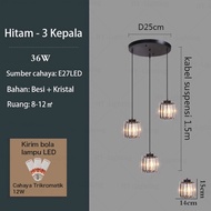Lampu Gantung Plafon Tinggi Tricolor Lampu Gantung Tangga Lampu Langit-langit Ruang Tamu Lampu Gantu