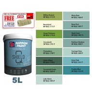 📌 (NO EXCHANGED / REVERSED) (1772-1814) 5L Nippon Paint Exterior Q-Shield Extra Delightful Greens & 