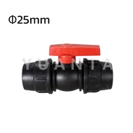 Yuanta วาล์วเชื่อมต่อท่อน้ํา PE 20mm 25mm อุปกรณ์ท่อ ball valve