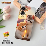 HP Latest Oppo A78 4G Phone Case - Fashion Cat Case - Oppo A78 4G Case - Soft Oppo A78 4G Phone Case