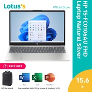 HP 15-FC0106AU 15.6" FHD Laptop Natural Silver ( Athlon 7120U, 8GB, 512GB SSD, ATI, W11, HS )