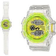 太子/銅鑼灣門市 [香港行貨] Casio G-Shock GA-400SK-1A9 GA-400SK GA-400 經典 熱賣 人氣 超輕 強悍 鮮明 全透 黃色 透明系列 一年保養