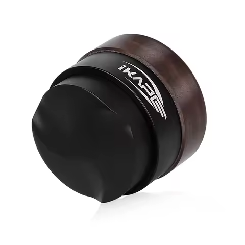 IKAPE 51MM Coffee Distributor With Wooden Handle Gravity Adaptive Espresso Distributor Fit 54MM Brev