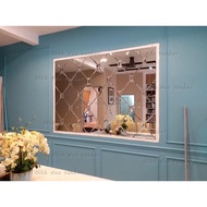 Cermin hiasan Dinding Diamond Mirror Bevel Mirror Deco Wall Mirror Cermin Bevel Dinding Wall Mirror 