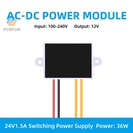 Pcbfun Ac/dc 100-240v To Dc12v/3a 24v/1.5a 220v To 12v/24v Power Suply Converter Module