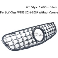 W253 Front Grille For Mercedes GLC Class X253 C253 5-door Coupe SUV GLC250 GLC300 2016-2019 Silver G