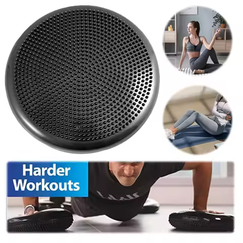 PVC Inflatable Sports Cushion Wear Resist Fitness Yoga Round Mat Reusable Wobble Massage Balances Cu