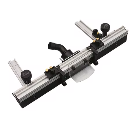 700mm Woodworking Router Table Fence Aluminium Alloy Profile Fence with 300mm T-track Sliding Bracke