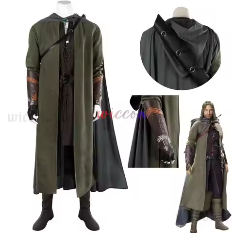 Movie Aragorn Cosplay Costume Outfits Men's Estel Aragorn Strider Thorongil Fighting Uniform Hallowe
