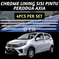 Window Chrome Lining Perodua Axia / Door Belt Moulding Perodua Axia / Chrome Sisi Pintu Kereta (4PCS