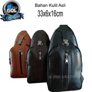 Men's GENUINE LEATHER BAG / LEATHER SLEMPANG BAG / CAPSUL BAG / GENUINE LEATHER BAG