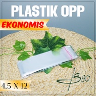 OPP plastic 4.5x12 cm / Economical OPP plastic bag / Economical 4.5x12 cm seal plastic, contents 100