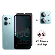 ฟิล์มป้องกันโทรศัพท์15C Redmi 15Cฟิล์มป้องกันกระจกเทมเปอร์ความเป็นส่วนตัวสำหรับปกป้องหน้าจอ Redmi 15