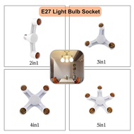 2in1 3in1 4in1 5in1 E27 Socket LED Light Lamp Bulb Adapter Holder E27 LED Bulb