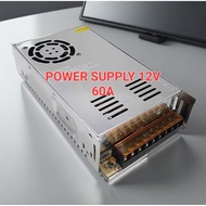 Power Supply 12v 60A Power Supply Small 60 Ampere 12 VOLT 720w Pure 60a