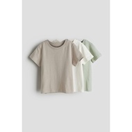 H&M T-Shirt Round Neck Short Sleeves Pack Of 3 Size 4-6 Years