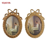 [Bilibili1] SiaBiced 10x6.9 Inch Oval Photo Frame Gallery with Wall Hook Old Fashioned European Phot