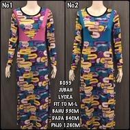 8055 Long dress lycra