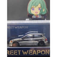 STREET WEAPON 1:64 HONDA CIVIC EG6 ELECTROPLATE CHROME ( S/NO : 360/999 ) ( NEW & SEALED ) WITH PROT