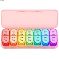 LUCKYUFT Pill Organizer, Moisture-proof Medicine Organizer Medicine Box,  7 Days Am & Pm 2 Times a D