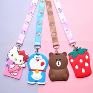 my melody ez charm my melody ezlink  Soft plastic cute lanyard card holder student bus card kindergarten shuttle card access control meal card attendance and exit campus card