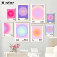 Angel Number 666 777 888 Gradient Aura Mystery Wall Art Canvas Painting Posters And Prints Wall Pict