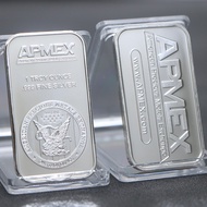APM Square Silver Coin Souvenir Coin Metal Silver-Plated Crafts Collectibles Coins 01.23A